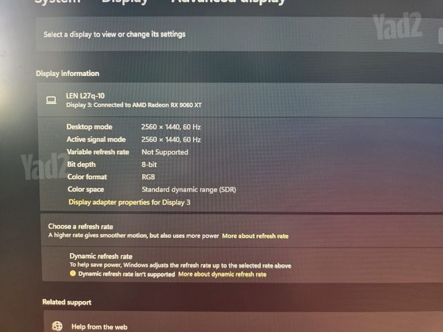 Lenovo L27q-10 27" QHD 2K IPS