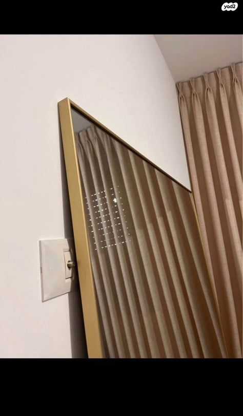 מראה קריסטל זהב מוברש