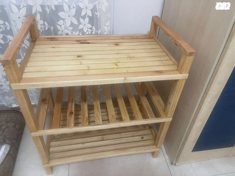 מעמד 3 מדפים מעץ