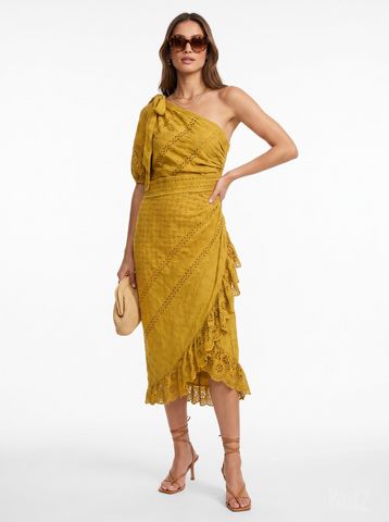 שמלת חרדל ULLA JOHNSON