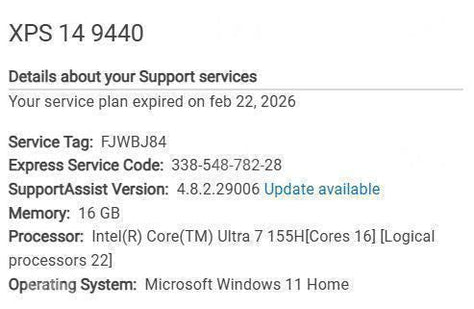 Dell XPS 14 9440 Ultra 7