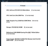 RTX 5070 2TB SSD 32GB RAM DDR5