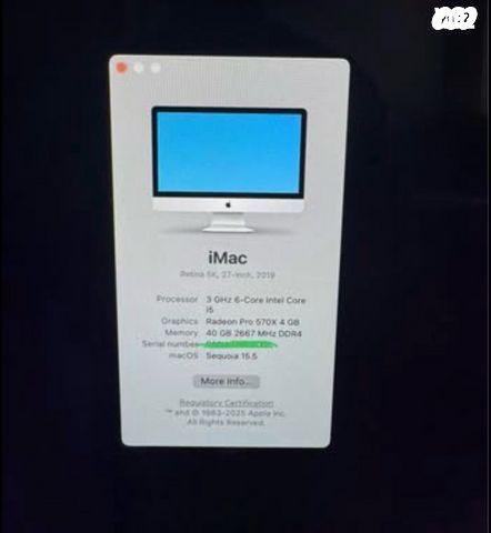 iMac Retina 5K “27 , 40Gb Ram