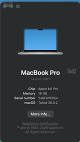 MacBook Pro 14 M1 Pro 16/512