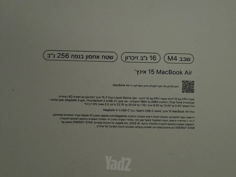 Macbook air M4 15” 16RAM