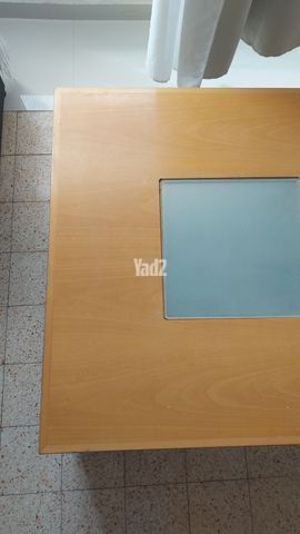 שולחן סלון צבע עץ טבעי