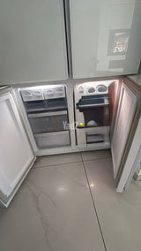 מקרר beko זכוכית לבנה