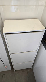 ארון IKEA BISSA- 3 תאים- לבן