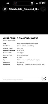 למכירה סאב של WHARFEDALE