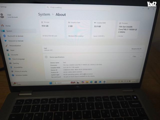 Dell  5421  ,i7  ,32GB ,1TB