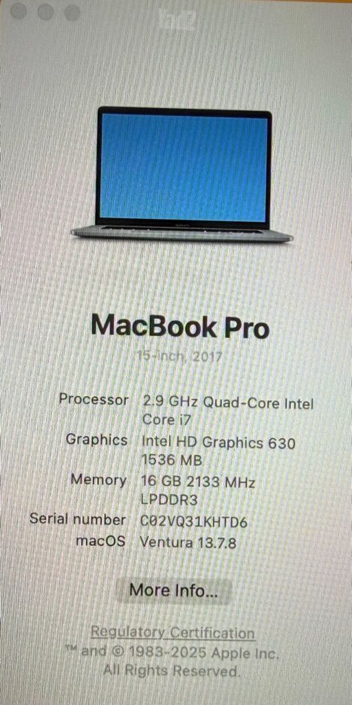 MacBook pro 512 i7