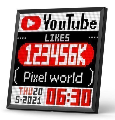 שעון קיר חכם Divoom Pixoo 64
