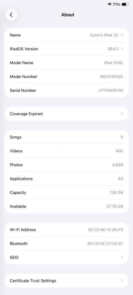 iPad (A16) WIFI 128GB