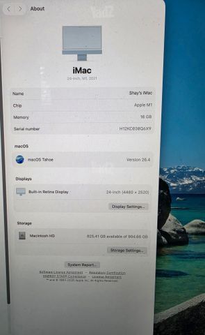 מחשב iMac 24inch - all in one