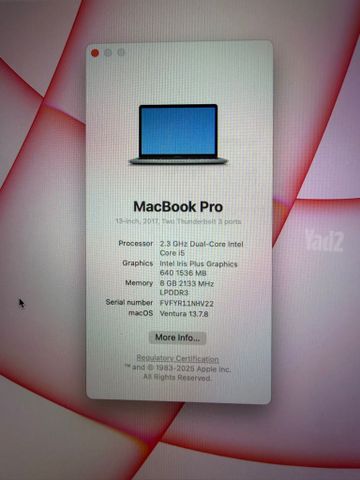 MacBook Pro 13” 2017 i5 8GB
