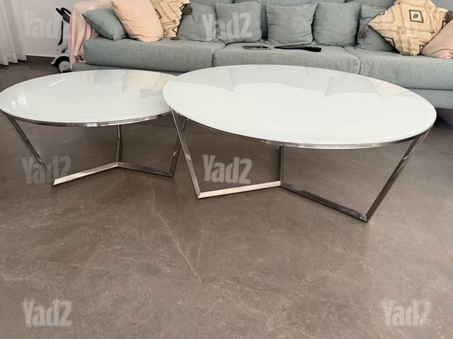 סט שולחן סלון עגול