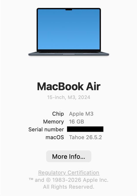 MacBook Air M3 | 15” | 16GB