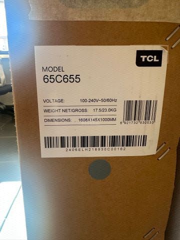 TCL 65” QLED 4K—כמו חדשה