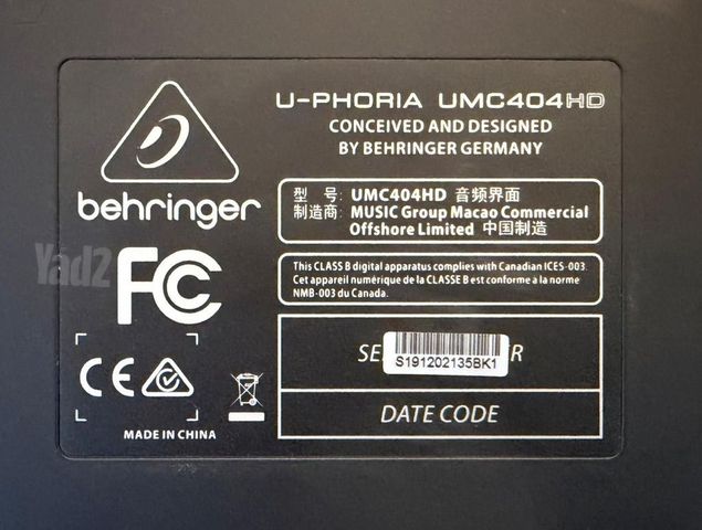 כרטיס קול Behringer