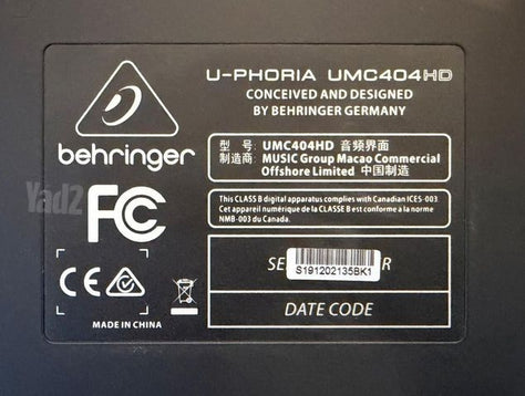 כרטיס קול Behringer