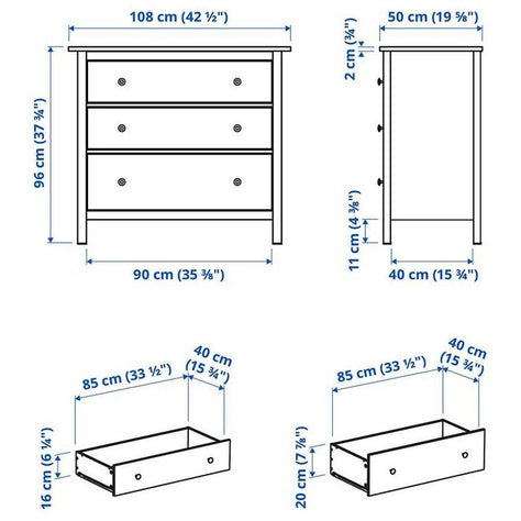 שידת איקיאה hemnes