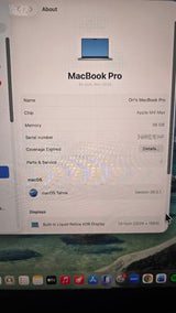 Macbook Pro M4 36GB, 1TB