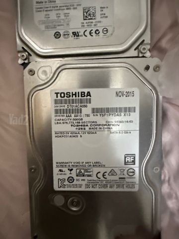 דיסק קשיח 500 GB + 160 GB