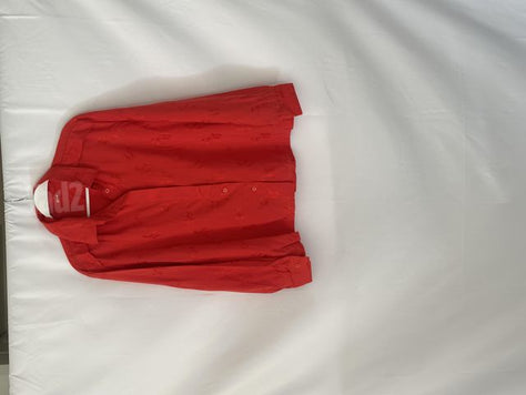 חולצת ג'קארד אדומה tru blouse