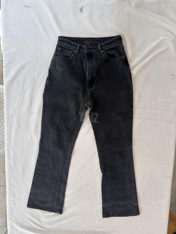 ג'ינס פדלפון שחור קולי Nudie J