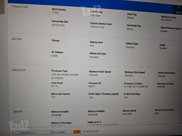 Dell Precision 7680 i9