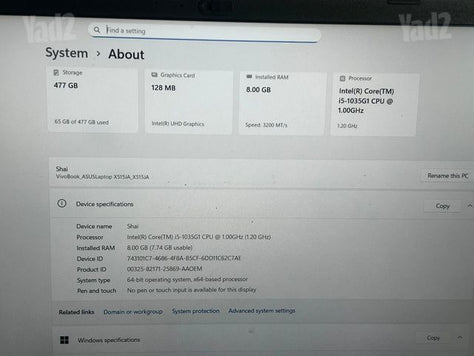 מחשב נייד ASUS 15.6