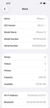אייפון 14 256 GB