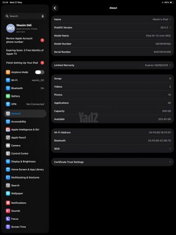 מציאה!!!Ipad air 13 m3 256 gb