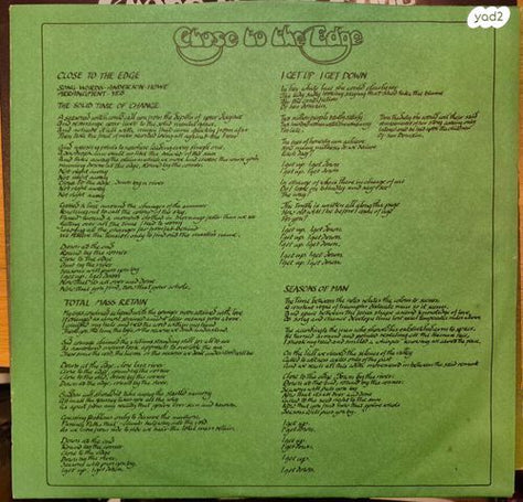 Yes - Close to the edge (US)