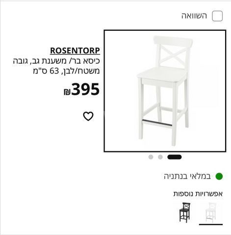 אי למטבח ושני כסאות בר
