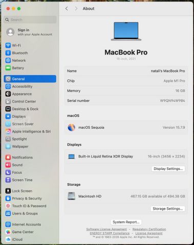 MacBook Pro 16" M1 Pro