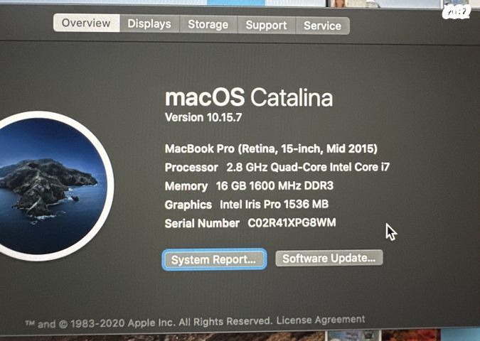 MacBook Pro 15” Retina 2015
