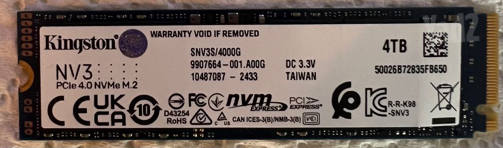 SSD NVMe Kingston NV3 4TB
