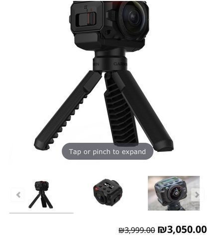 מצלמה garmin virb 360