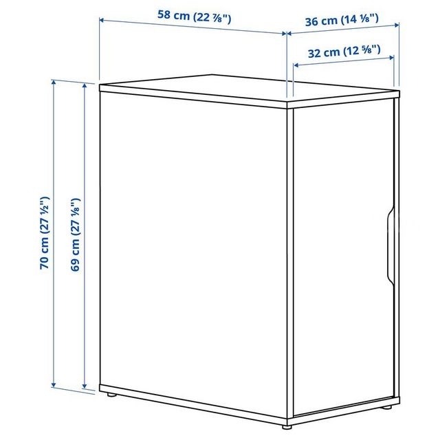 ארונית IKEA ALEX לבנה