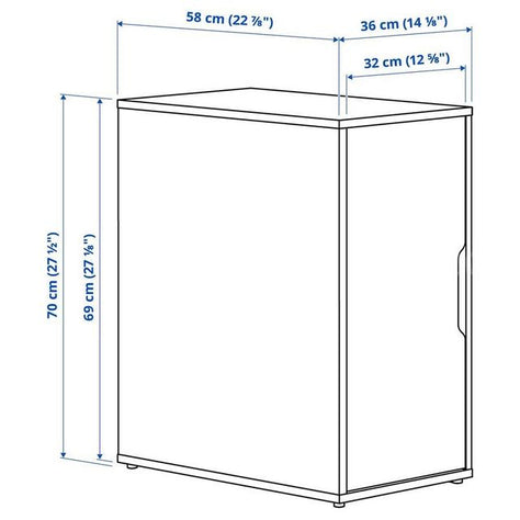 ארונית IKEA ALEX לבנה