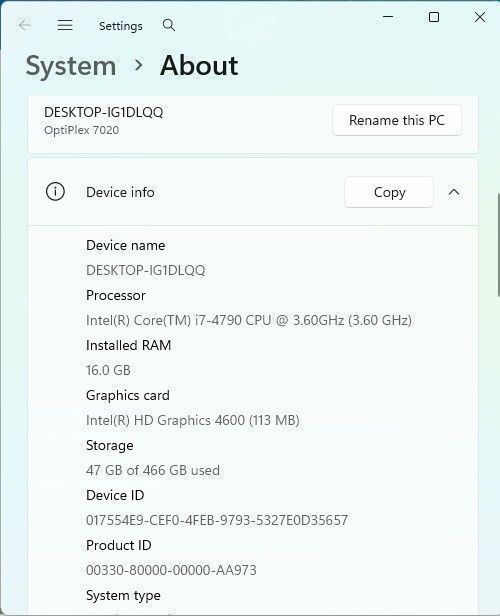 DELL שולחני מעבד i7 עם 8 ליבות
