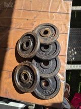 משקולות ומוטות הרמה + 2 מיטות