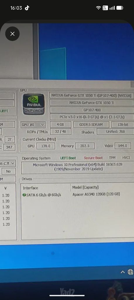 GeForce GTX 1050 ti 4 gb