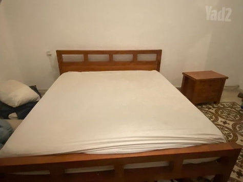 מיטה זוגית מעץ +מזרון