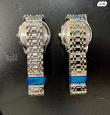 שעוני יוקרה כסוף וכסוף עם זהב