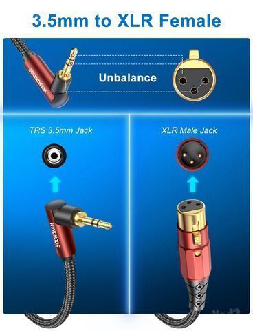 כבל למיקרופון XLR ל3.5