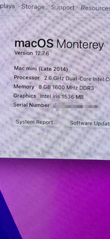 Mac mini i5 8GB/256GB