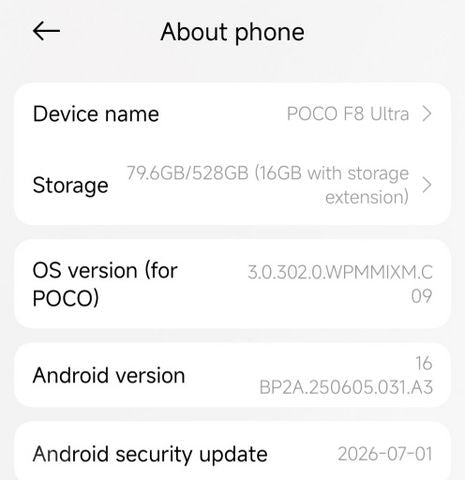 סמארטפון POCO F8 Ultra