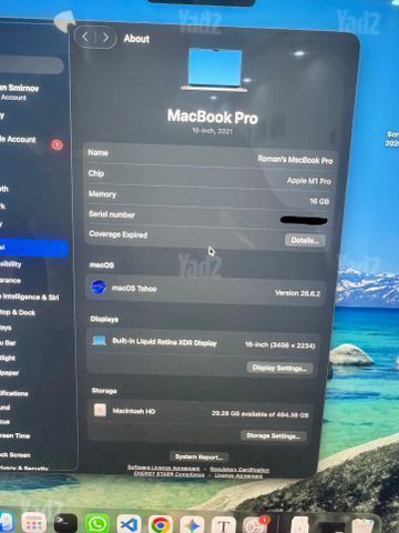 MacBook Pro 16 M1 Pro 16/512